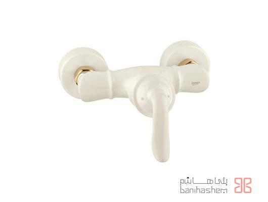Shoder_Toilet_Loka_SHG شیر توالت شودر مدل لوکا شیری طلایی - Image 1