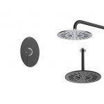 شیر حمام توکار شودر مدل روگن تیپ 1 BRASS مشکی کروم