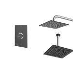 شیر حمام توکار شودر مدل رومر پلاس تیپ 1 BRASS مشکی کروم