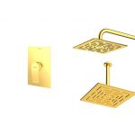 شیر حمام توکار شودر مدل رومر پلاس تیپ 1 BRASS طلایی