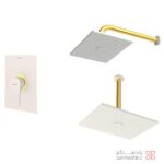شیر حمام توکار شودر مدل رومر تیپ 1 ABS شیری طلایی