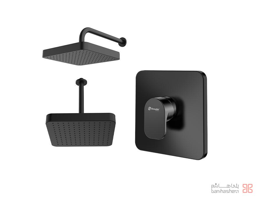 Shoder_Tokar_Beth1_Tain_ABS_B شیر حمام توکار شودر مدل تاین تیپ 1 ABS مشکی - Image 1