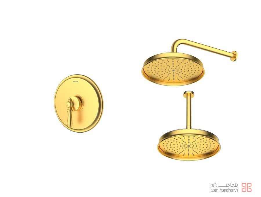 Shoder_Tokar_Beth1_Zigmond_GM شیر حمام توکار شودر مدل زیگموند تیپ 1 BRASS طلایی مات - Image 1