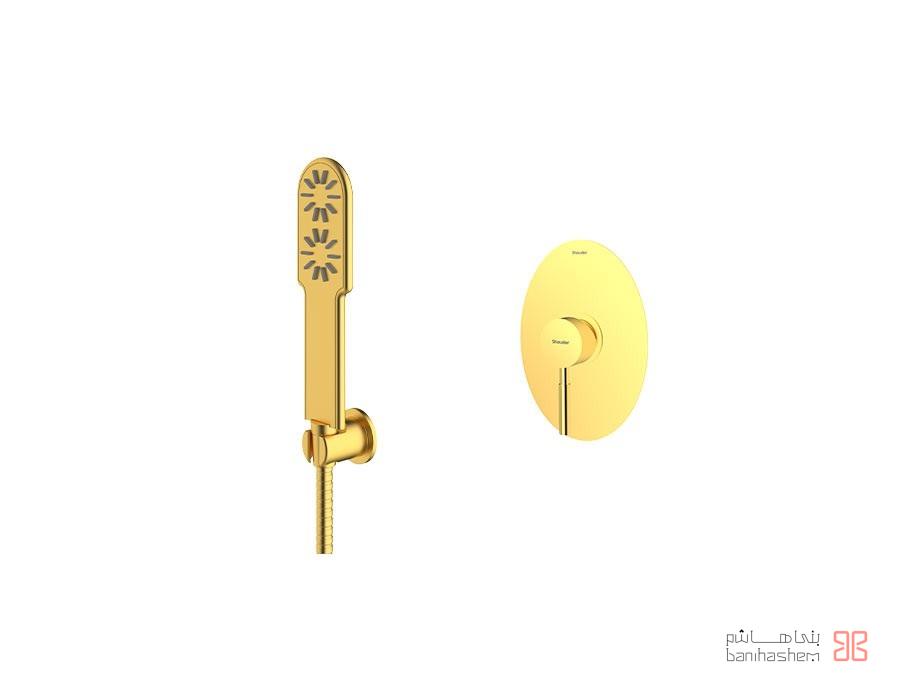 Shoder_Tokar_Beth2_Rogen_GM شیر حمام توکار شودر مدل روگن تیپ 2 BRASS طلایی مات - Image 1