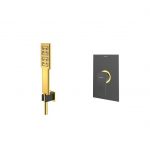 شیر حمام توکار شودر مدل رومر پلاس تیپ 2 BRASS مشکی طلایی