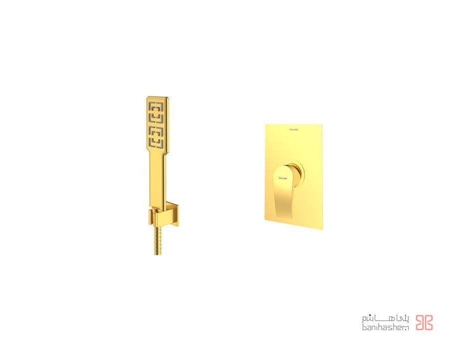Shoder_Tokar_Beth2_RomerP_G شیر حمام توکار شودر مدل رومر پلاس تیپ 2 BRASS طلایی - Image 1