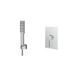 شیر حمام توکار شودر مدل رومر تیپ 2 BRASS کروم مات