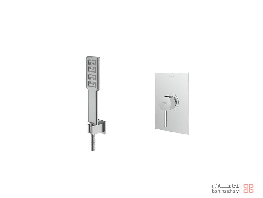 Shoder_Tokar_Beth2_Romer_CM شیر حمام توکار شودر مدل رومر تیپ 2 BRASS کروم مات - Image 1