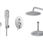 شیر حمام توکار شودر مدل روگن تیپ 3 BRASS کروم