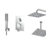 شیر حمام توکار شودر مدل رومر پلاس تیپ 3 BRASS کروم