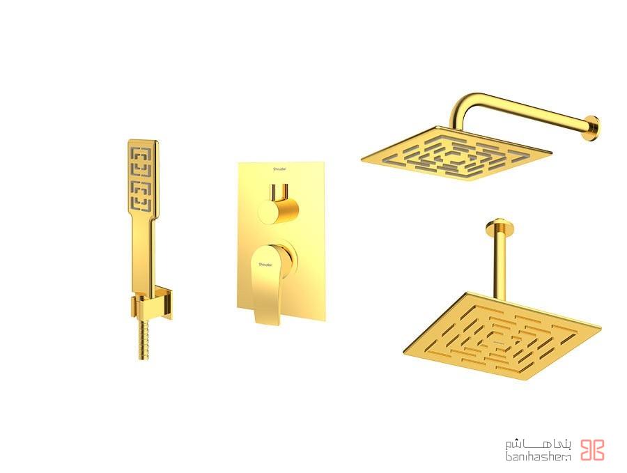 Shoder_Tokar_Beth3_RomerP_G شیر حمام توکار شودر مدل رومر پلاس تیپ 3 BRASS طلایی - Image 1