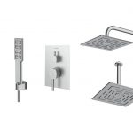 شیر حمام توکار شودر مدل رومر تیپ 3 BRASS کروم مات