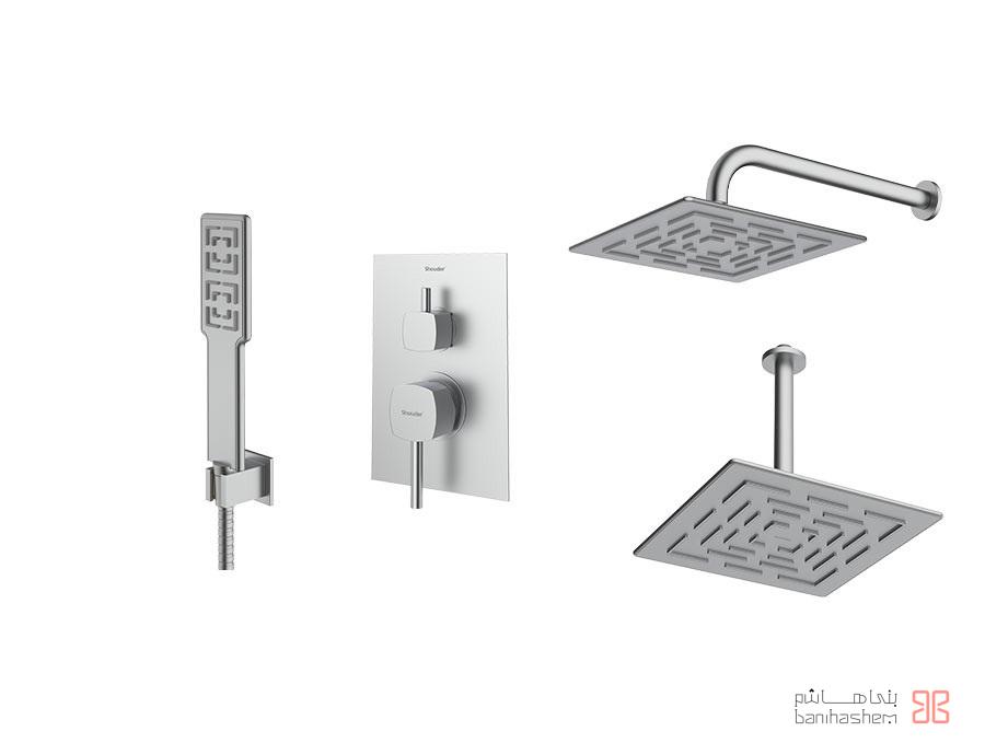 Shoder_Tokar_Beth3_Romer_CM شیر حمام توکار شودر مدل رومر تیپ 3 BRASS کروم مات - Image 1