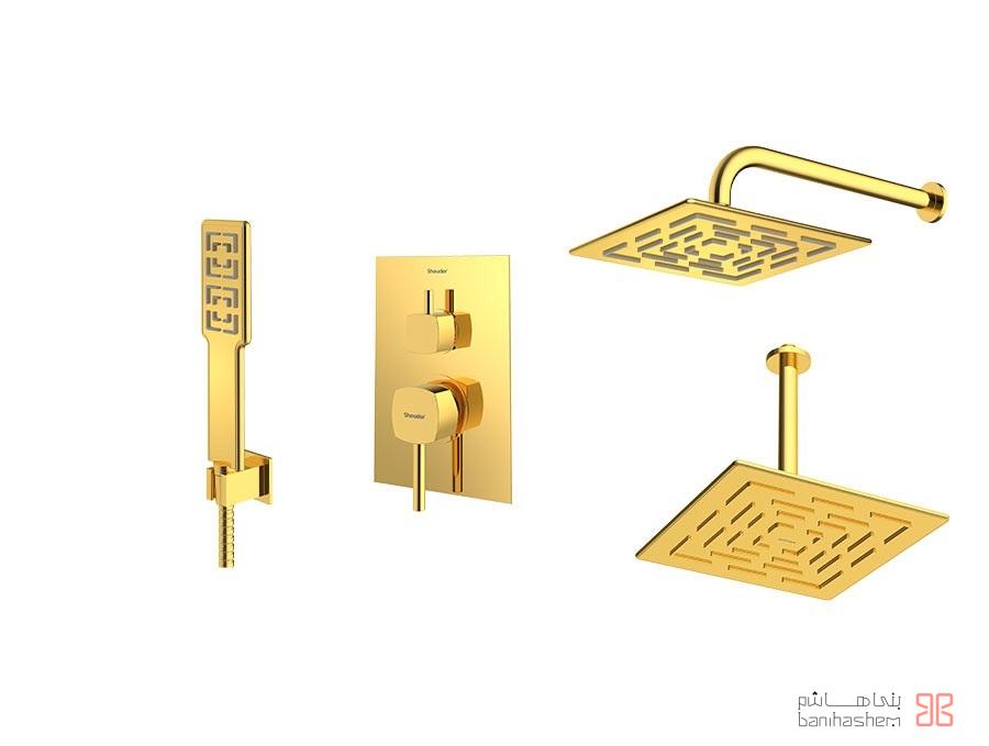 Shoder_Tokar_Beth3_Romer_G شیر حمام توکار شودر مدل رومر تیپ 3 BRASS طلایی - Image 1
