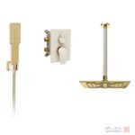 شیر حمام توکار شودر مدل رومر تیپ 3 BRASS شیری طلایی