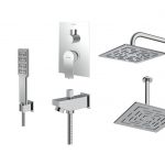 شیر حمام توکار شودر مدل رومر پلاس تیپ 4 BRASS کروم مات