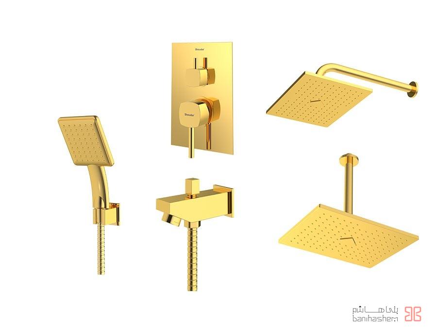 شیر حمام توکار شودر مدل رومر تیپ 4 ABS طلایی