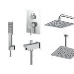 شیر حمام توکار شودر مدل رومر تیپ 4 BRASS کروم