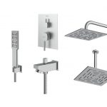 شیر حمام توکار شودر مدل رومر تیپ 4 BRASS کروم مات