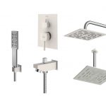 شیر حمام توکار شودر مدل رومر تیپ 4 BRASS شیری کروم