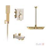 شیر حمام توکار شودر مدل رومر تیپ 4 BRASS شیری طلایی