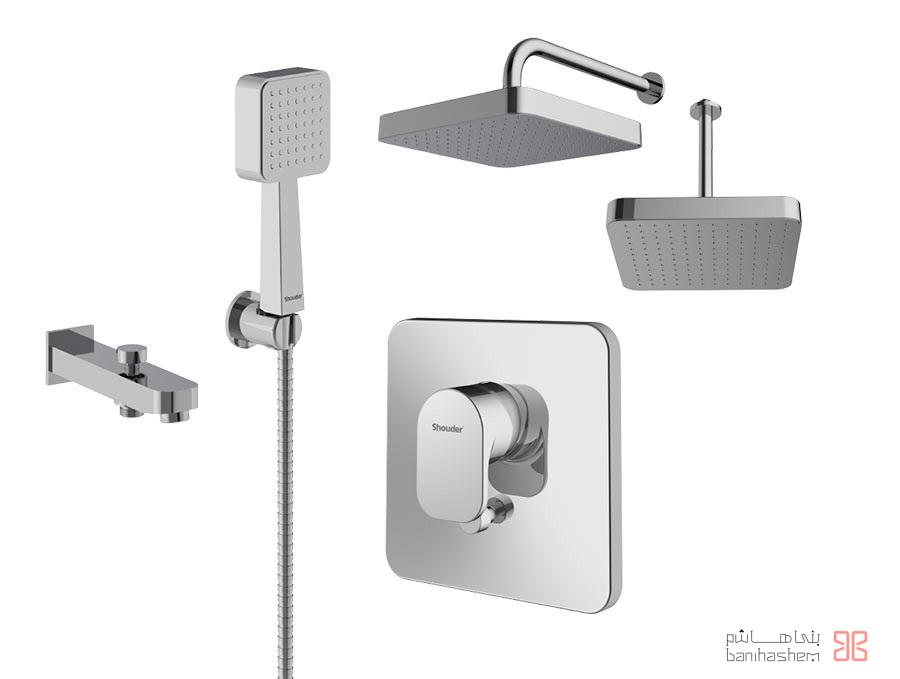 Shoder_Tokar_Beth4_Tain_ABS_C شیر حمام توکار شودر مدل تاین تیپ 4 ABS کروم - Image 1