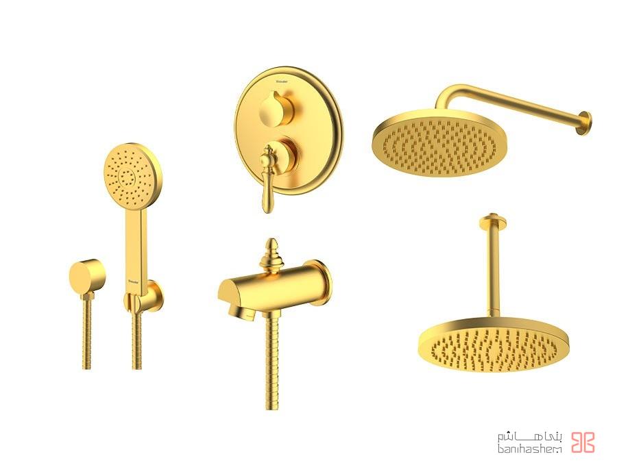 Shoder_Tokar_Beth4_Zigmond_ABS_GM شیر حمام توکار شودر مدل زیگموند تیپ 4 ABS طلایی مات - Image 1