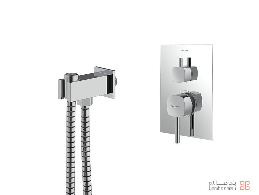 Shoder_Tokar_ToiletB_Romer_C شیر توالت بیده توکار شودر مدل رومر کروم - Image 1
