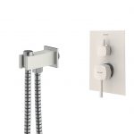 شیر توالت بیده توکار شودر مدل رومر شیری کروم