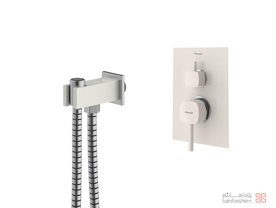 Shoder_Tokar_ToiletB_Romer_SHC شیر توالت بیده توکار شودر مدل رومر شیری کروم - Image 1