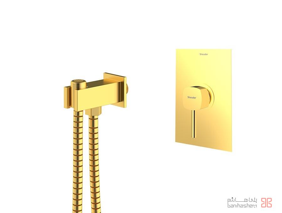 Shoder_Tokar_Toilet_Romer_G شیر توالت توکار شودر مدل رومر طلایی - Image 1