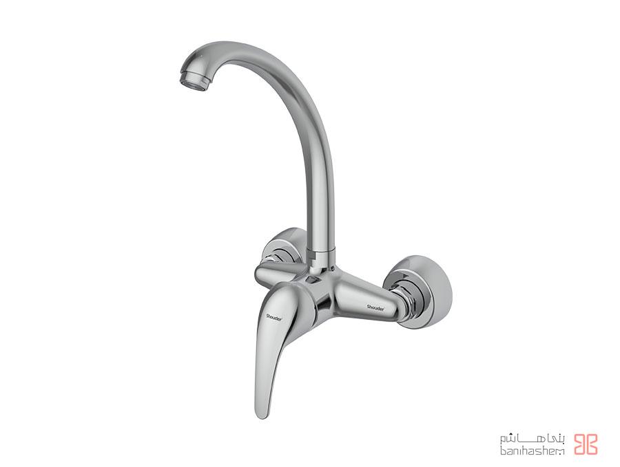 Shoder_Zarf_Wall_Atlas_C شیر ظرفشویی دیواری شودر مدل اطلس کروم - Image 1