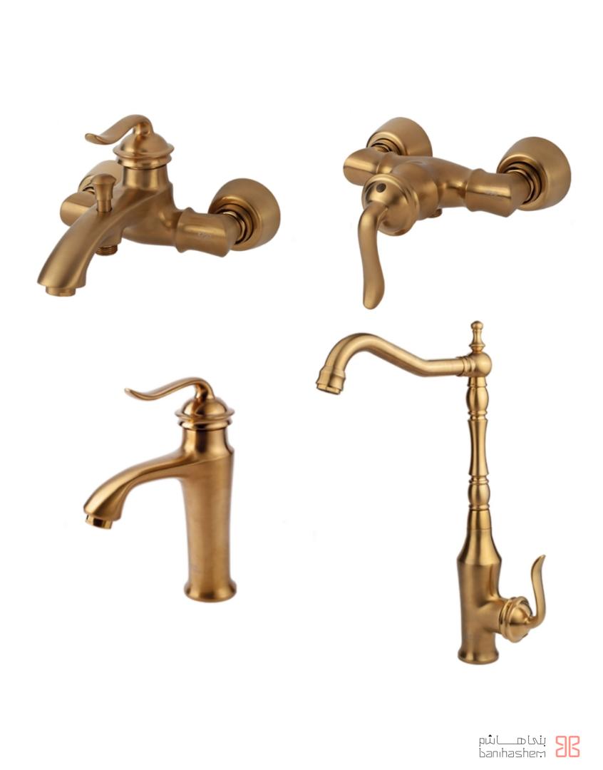 Kasra_4_Danob_GM شیرآلات کسری مدل دانوب طلایی مات - Image 1