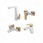 شیرآلات کسری مدل کنکورد سفید طلایی