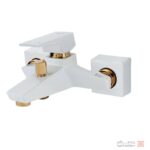 شیر حمام کسری مدل کنکورد سفید طلایی