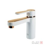 شیر روشویی کسری مدل ادموند سفید طلایی