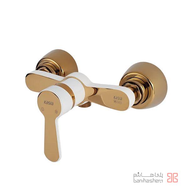 Kasra_Toilet_Edmond_WG شیر توالت کسری مدل ادموند سفید طلایی - Image 1