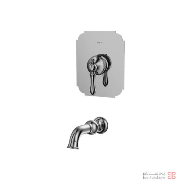شیر روشویی توکار کسری مدل ناپل کروم