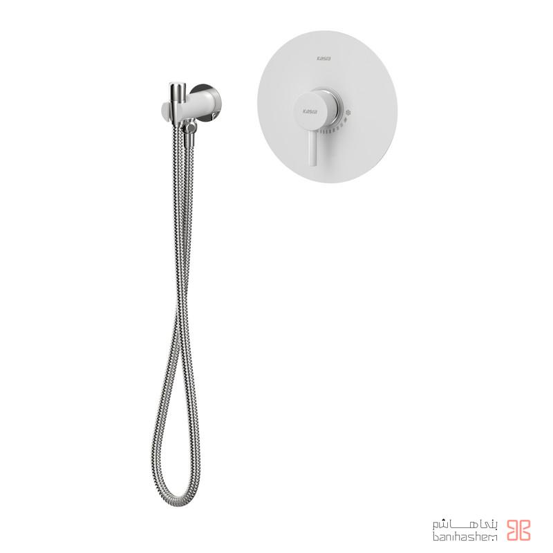 Kasra_Tokar_Toilet_Queen_W شیر توالت توکار کسری مدل کویین شیری کروم - Image 1