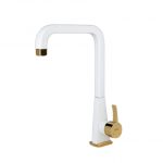 شیر ظرفشویی کسری مدل فیورنزو سفید طلایی