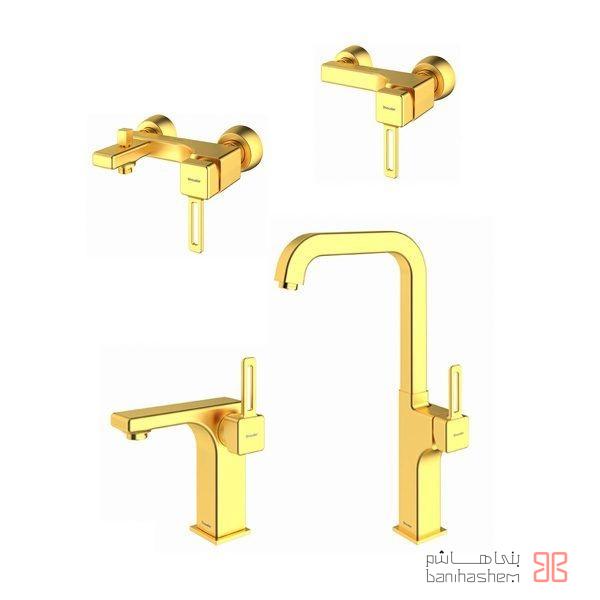 Shoder_4_Mishel_GM شیرآلات شودر مدل میشل طلایی مات - Image 1
