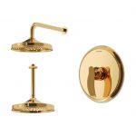 شیر حمام توکار شودر مدل گلوریس تیپ 1 BRASS طلایی