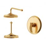 شیر حمام توکار شودر مدل گلوریس تیپ 1 BRASS طلایی مات