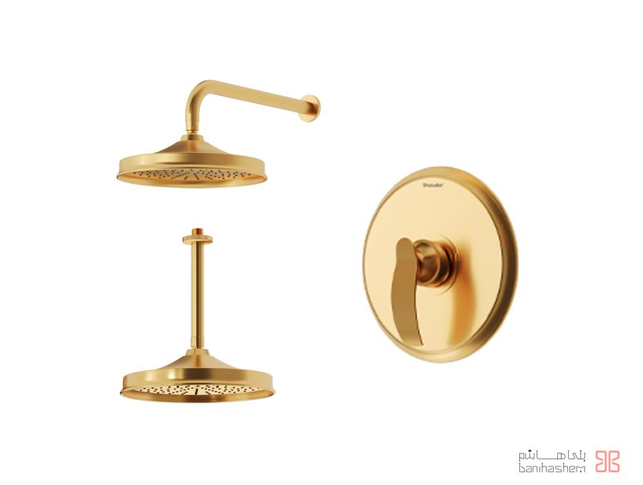 Shoder_Tokar_Beth1_Gloris_GM شیر حمام توکار شودر مدل گلوریس تیپ 1 BRASS طلایی مات - Image 1