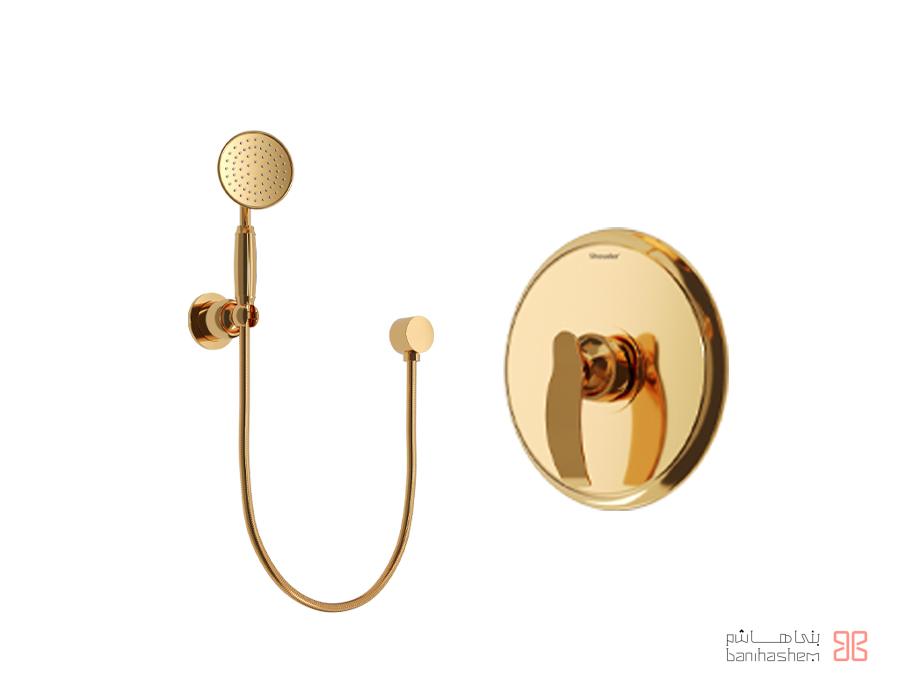 Shoder_Tokar_Beth2_Gloris_G شیر حمام توکار شودر مدل گلوریس تیپ 2 BRASS طلایی - Image 1