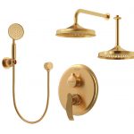 شیر حمام توکار شودر مدل گلوریس تیپ 3 BRASS طلایی مات
