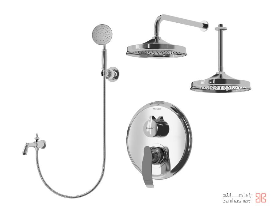 Shoder_Tokar_Beth4_Gloris_C شیر حمام توکار شودر مدل گلوریس تیپ 4 BRASS کروم - Image 1