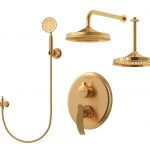 شیر حمام توکار شودر مدل گلوریس تیپ 4 BRASS طلایی مات
