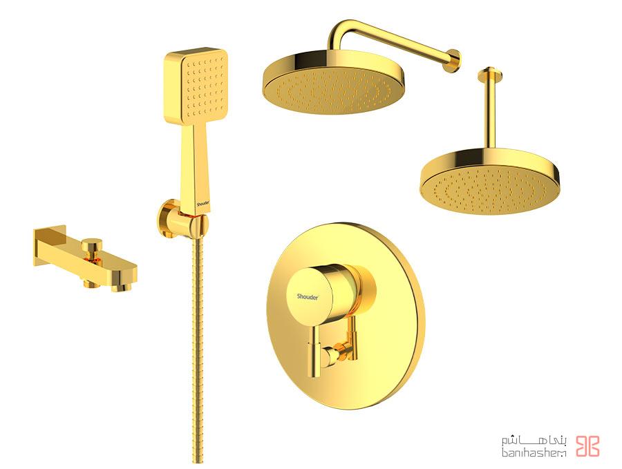 Shoder_Tokar_Beth4_Marino_ABS_G شیر حمام توکار شودر مدل مارینو تیپ 4 ABS طلایی - Image 1