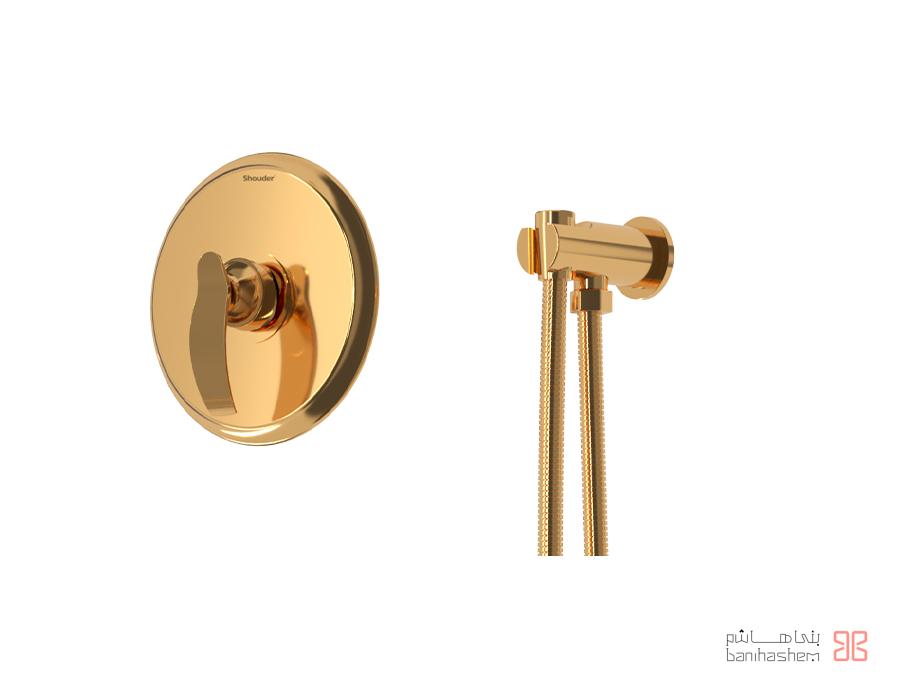 Shoder_Tokar_Toilet_Gloris_G شیر توالت توکار شودر مدل گلوریس طلایی - Image 1